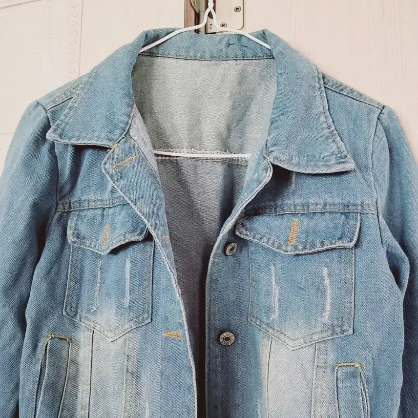 [BUNJANG] Light Wash Denim Jacket Women&
