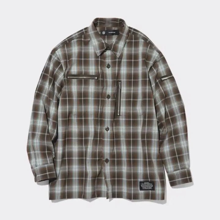 [BUNJANG] GU Undercover Zip Detail Shirt / (M)GUxUndercover 언더커버 집 셔츠