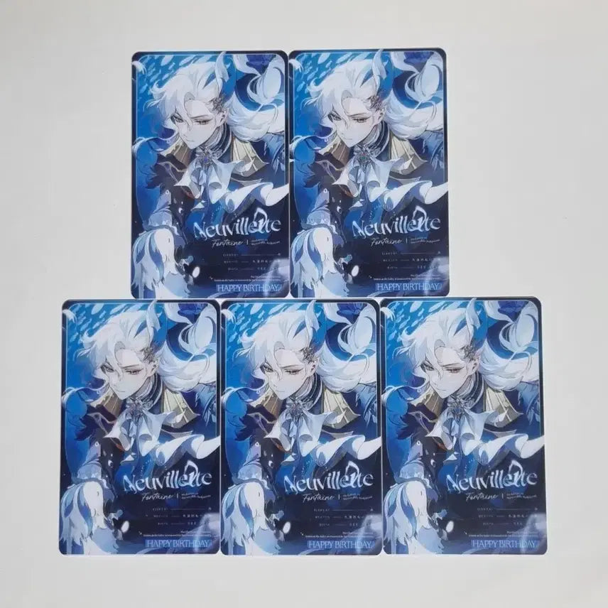 [BUNJANG] Genshin Impact Neuvillette Photocard (Furina Back) / 원신 원신카페 ㅅㅈ님 느비예트 포카 뒷면 푸리나 팝니다