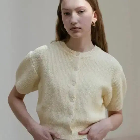 [BUNJANG] Til Edaie Short Sleeve Knit Cardigan / 틸아이다이 반팔니트 가디건