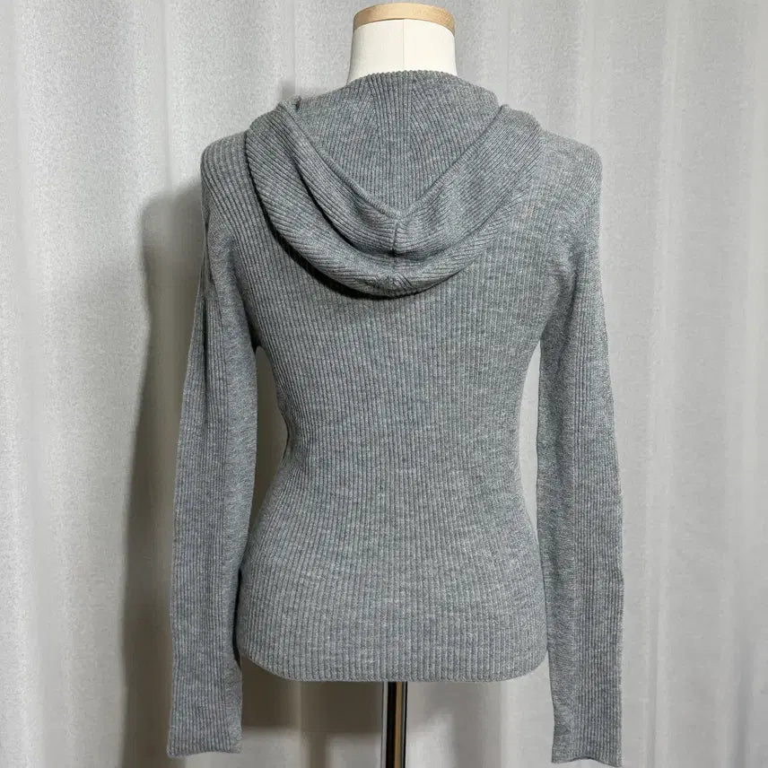 [BUNJANG] Obze Cashmere Hooded Knit Top (Gray) / 한섬 오브제 캐시미어 후드 니트 탑 (그레이) - 미착용 새상품