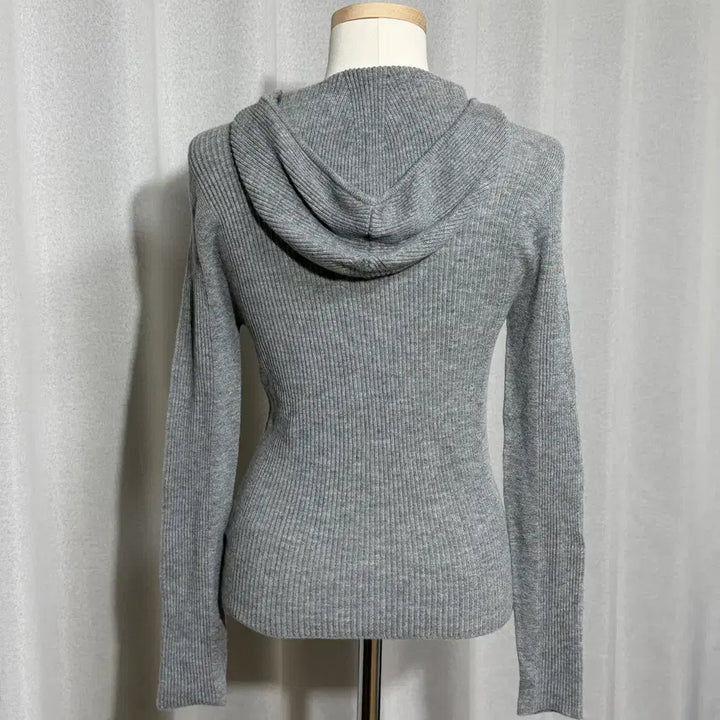 [BUNJANG] Obze Cashmere Hooded Knit Top (Gray) / 한섬 오브제 캐시미어 후드 니트 탑 (그레이) - 미착용 새상품