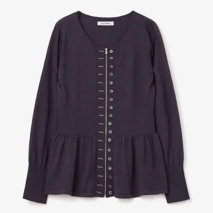 [BUNJANG] Willowmoon Fake Button Zip-up Cardigan [Purple] / 밀로우먼 페이크 버튼 집업 가디건 [퍼플]
