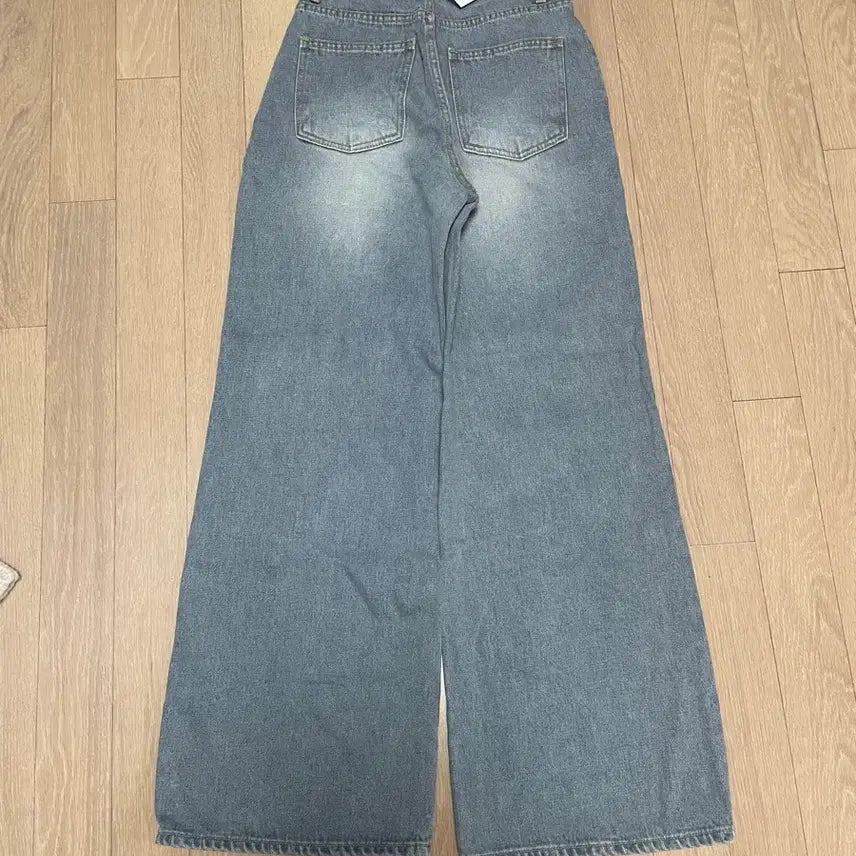 [BUNJANG] SonnRecipe Wide Denim Pants / 새상품)소녀레시피 자체제작 워싱 와이드 데님 팬츠