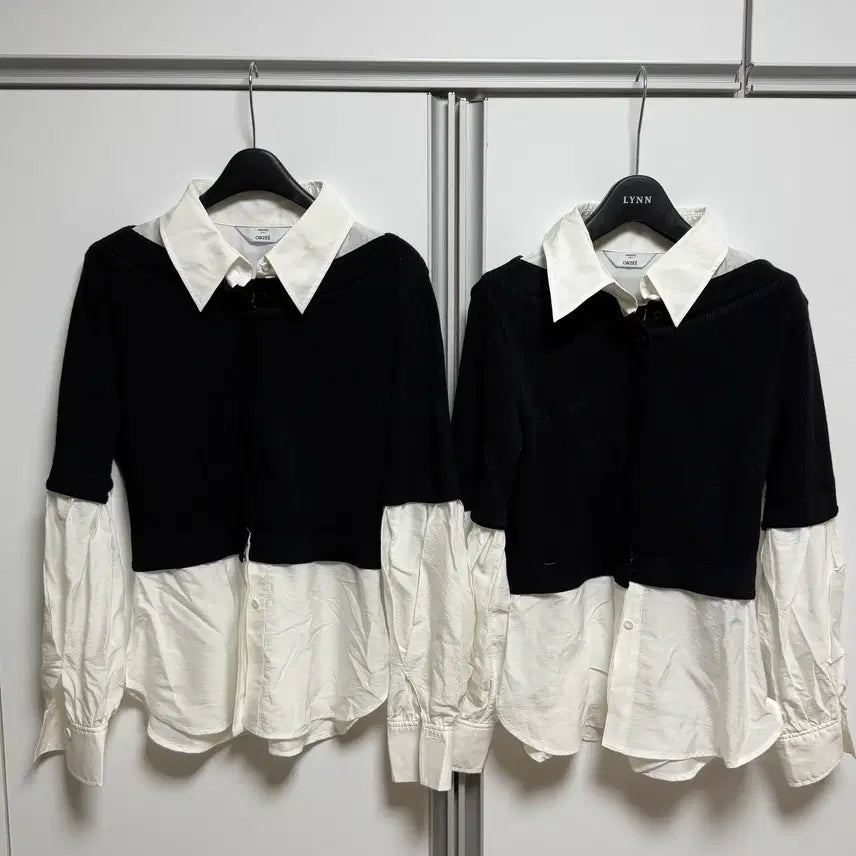 [BUNJANG] Obze Knit Shirt (Black) / 한섬 오브제 니트 셔츠 (블랙) - 미착용 새상품