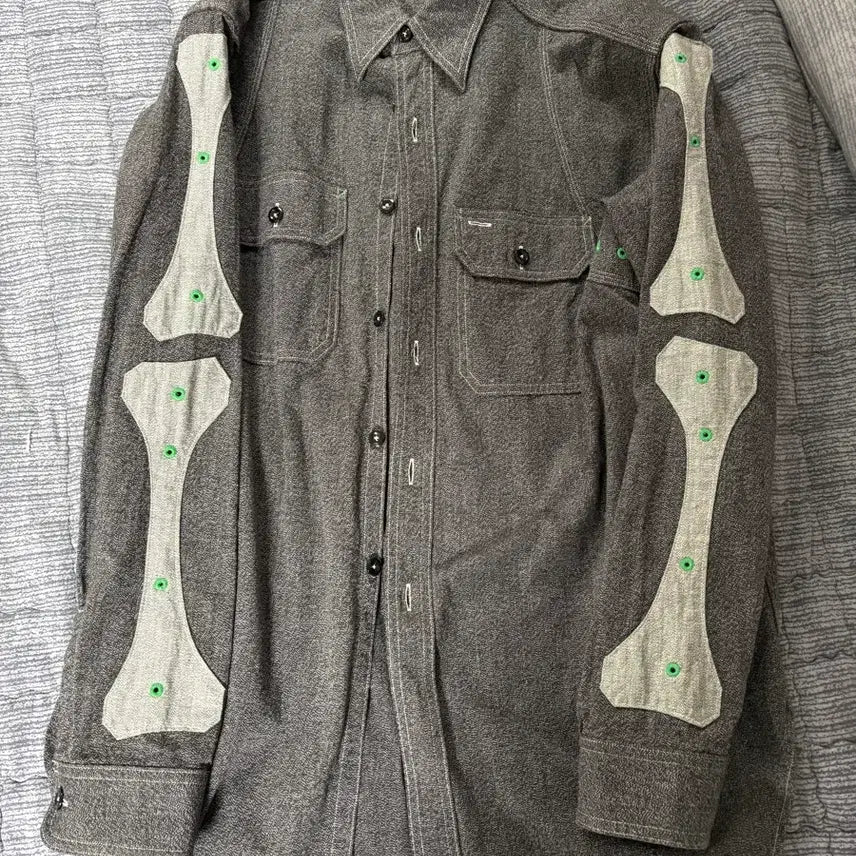 [BUNJANG] Kapital Bone Chambray Shirt Size 3 / 캐피탈 본 샴브레이 셔츠 3사이즈