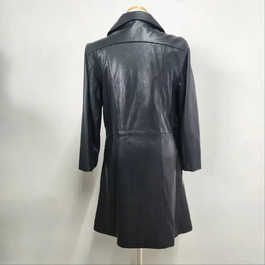 [BUNJANG] ULM Leather Double Button Trench Coat (Women&