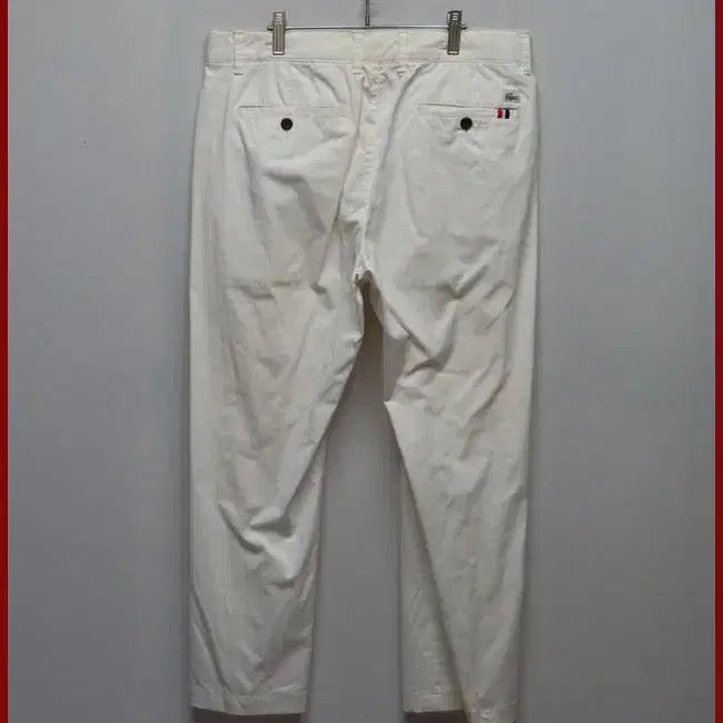 [BUNJANG] Lacoste White Cotton Pants 32 inch / 라코스테/하얀색 면바지/32인치/따봉구제
