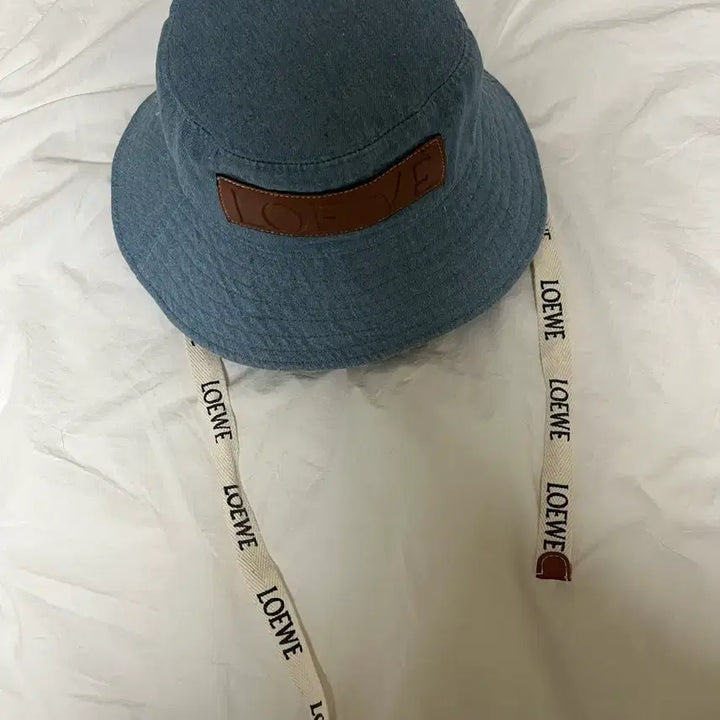 [BUNJANG] Loewe Fisherman Hat Blue Cotton Calfskin Leather / (정품) 로에베 피셔맨 햇