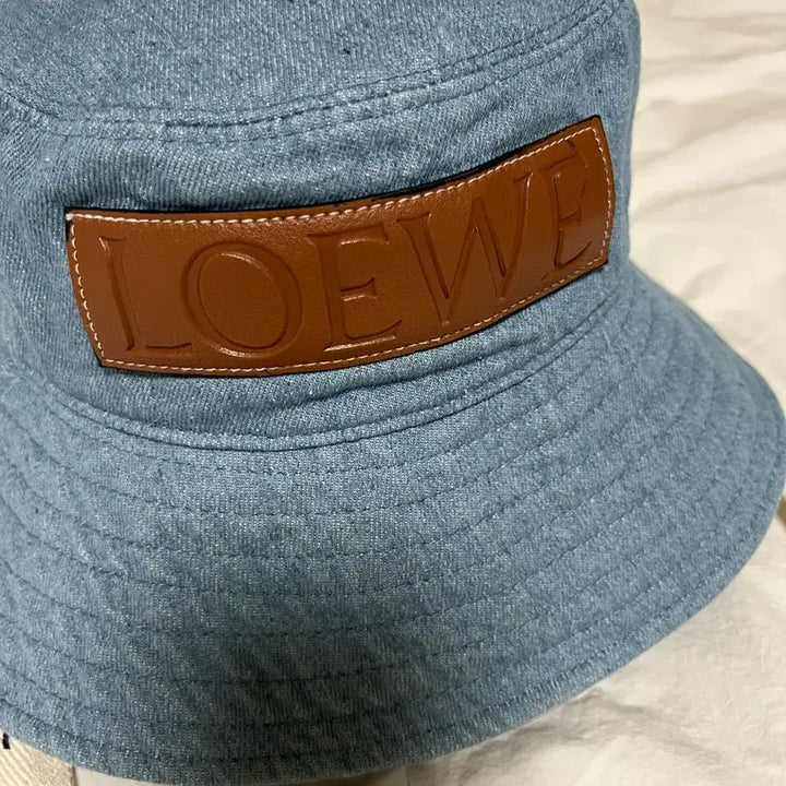 [BUNJANG] Loewe Fisherman Hat Blue Cotton Calfskin Leather / (정품) 로에베 피셔맨 햇