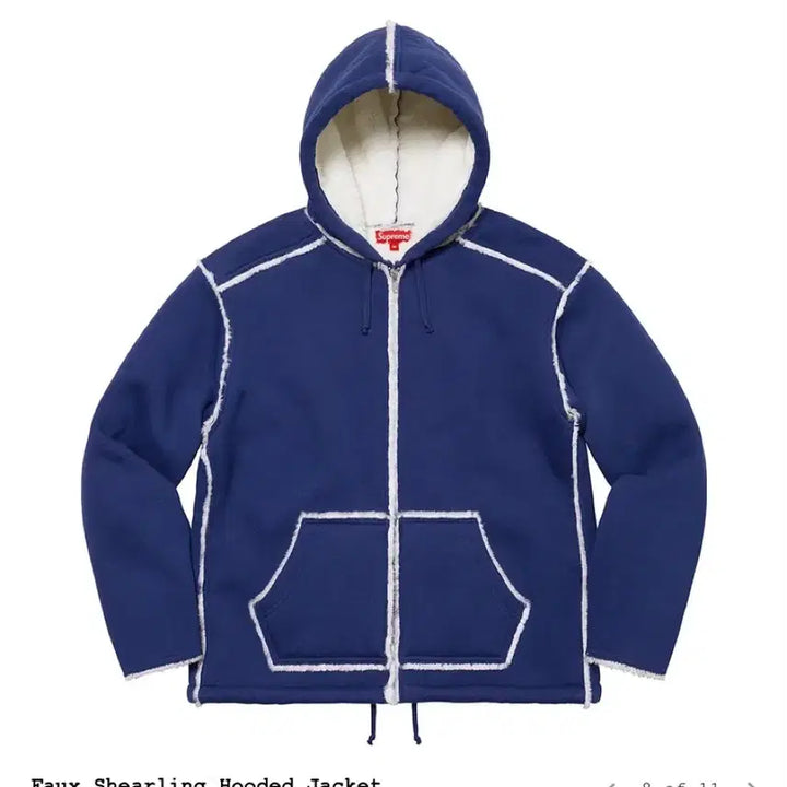 [BUNJANG] Supreme Faux Shearling Hooded Jacket / (M)슈프림 21FW 폭스 세어링 후드 자켓