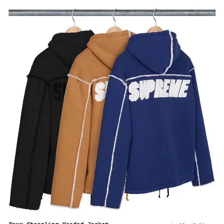 [BUNJANG] Supreme Faux Shearling Hooded Jacket / (M)슈프림 21FW 폭스 세어링 후드 자켓