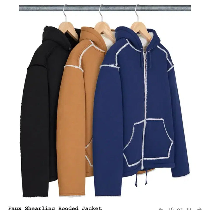 [BUNJANG] Supreme Faux Shearling Hooded Jacket / (M)슈프림 21FW 폭스 세어링 후드 자켓