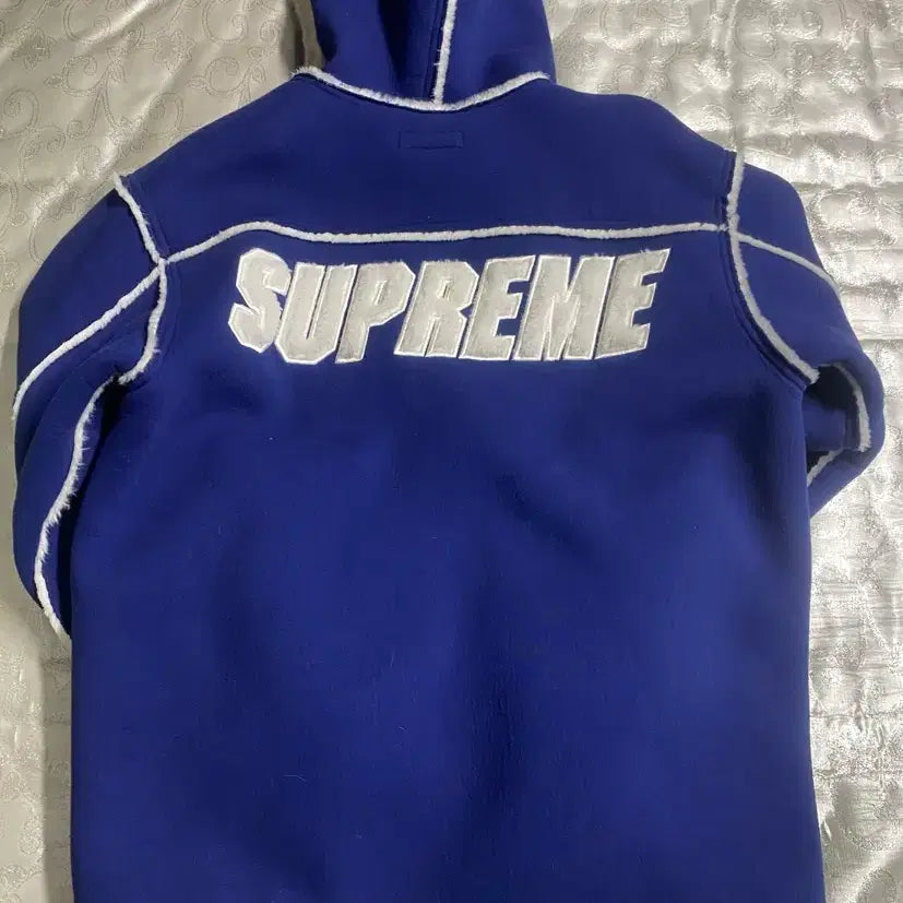 [BUNJANG] Supreme Faux Shearling Hooded Jacket / (M)슈프림 21FW 폭스 세어링 후드 자켓