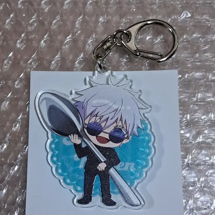 [SOLD OUT] (미사용) 주술회전 키라키라 아크릴키홀더 커틀러리ver. 고죠 사토루
