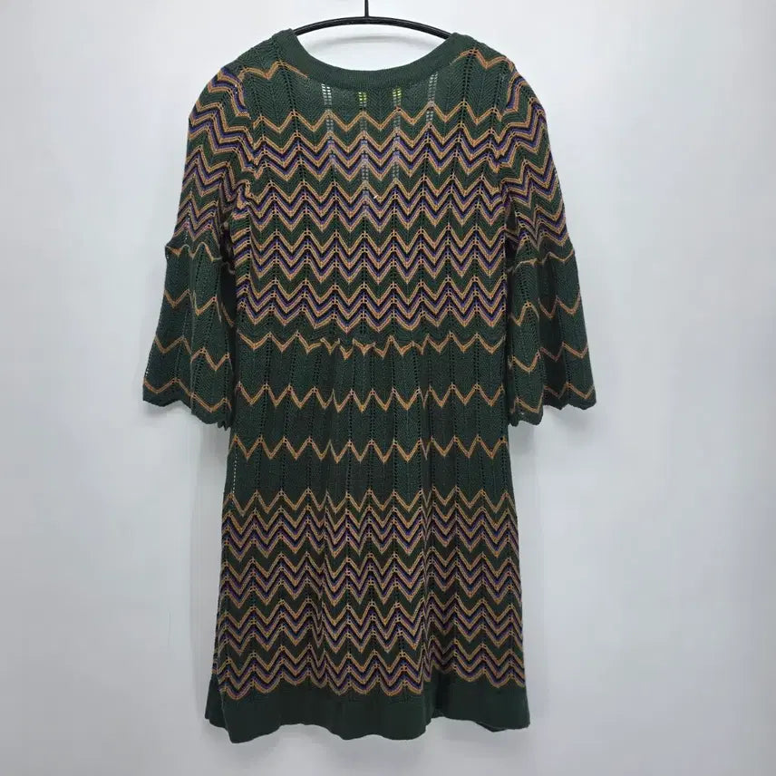 [BUNJANG] Dil Tycoon Zigzag Knit Long Cardigan / 지그재그 니트 롱 가디건 일본빈티지 [A20158]