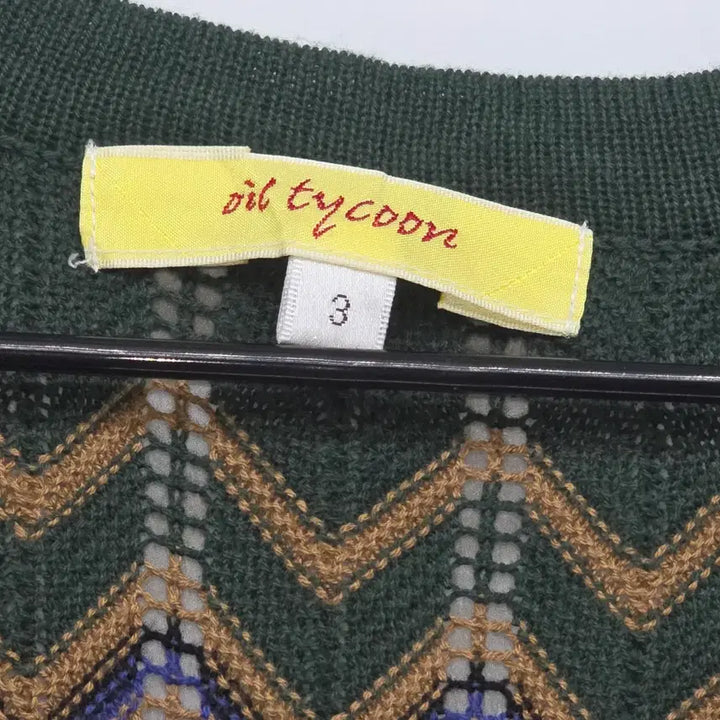 [BUNJANG] Dil Tycoon Zigzag Knit Long Cardigan / 지그재그 니트 롱 가디건 일본빈티지 [A20158]