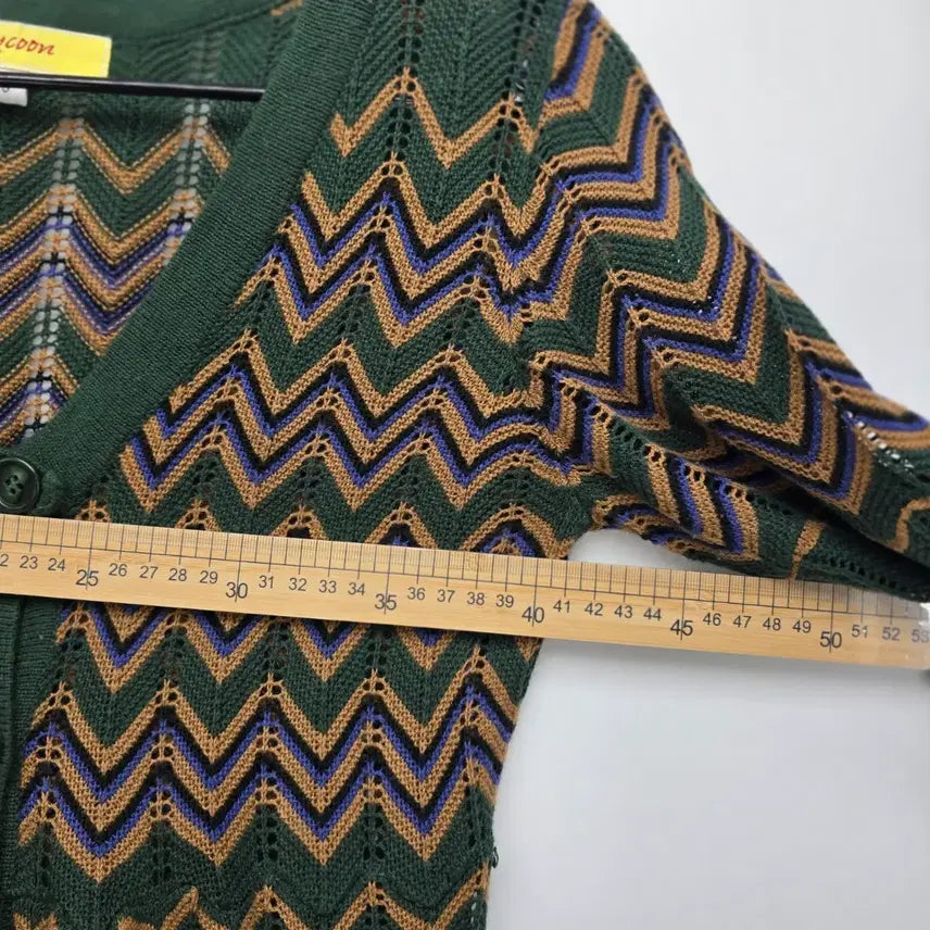 [BUNJANG] Dil Tycoon Zigzag Knit Long Cardigan / 지그재그 니트 롱 가디건 일본빈티지 [A20158]