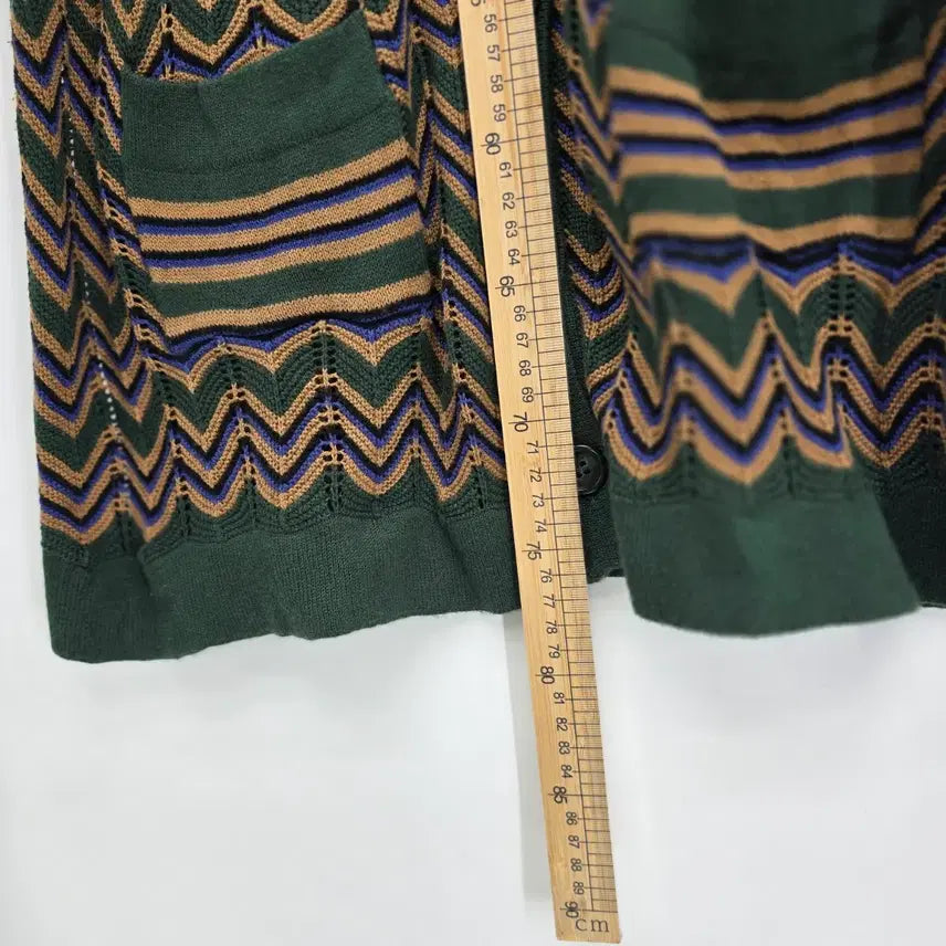 [BUNJANG] Dil Tycoon Zigzag Knit Long Cardigan / 지그재그 니트 롱 가디건 일본빈티지 [A20158]