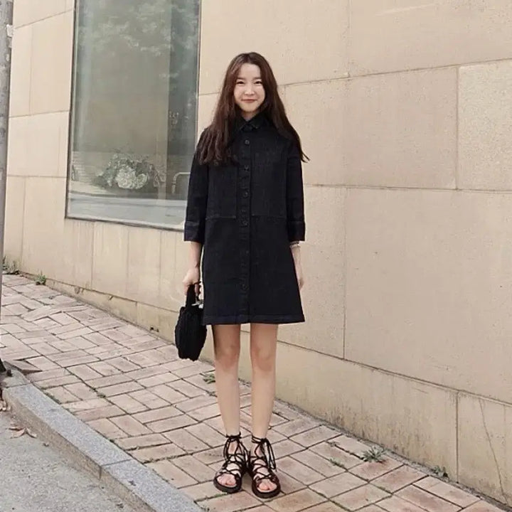 [BUNJANG] MaybeBaby Denim Dress / 메이비베이비 데님 원피스