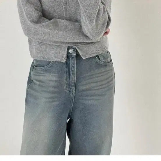 [BUNJANG] Marryaround Gray Cardigan / 회색 가디건 Free 사이즈 울100간절기 보온 55 66 메리어라운드