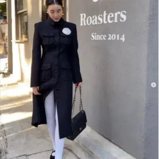 [BUNJANG] Helder Tweed Long Coat Dress / 헬더 트위드롱코트원피스