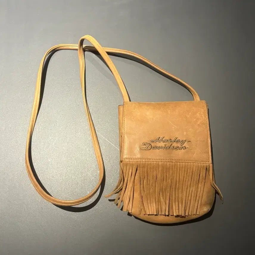 [BUNJANG] Harley Davidson Western Leather Crossbody Bag / 할리데이비슨 웨스턴 가죽 크로스백