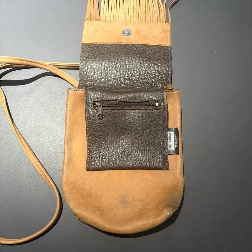 [BUNJANG] Harley Davidson Western Leather Crossbody Bag / 할리데이비슨 웨스턴 가죽 크로스백