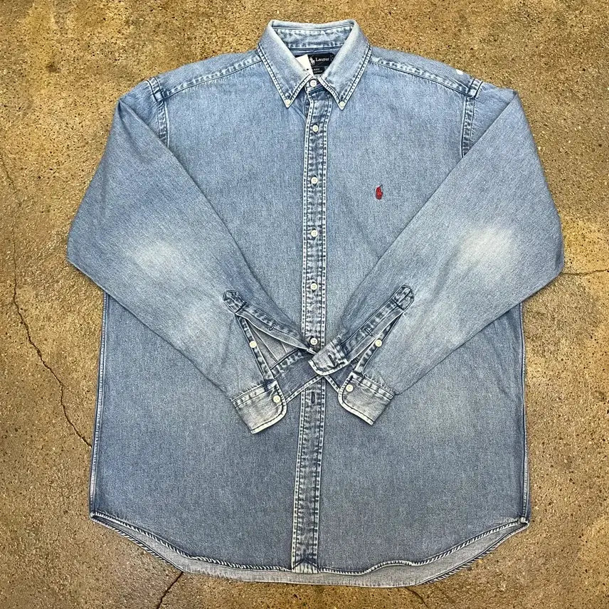 [BUNJANG] Polo Ralph Lauren Denim Shirt / 미국 빈티지 폴로 랄프로렌 데님 셔츠 남방