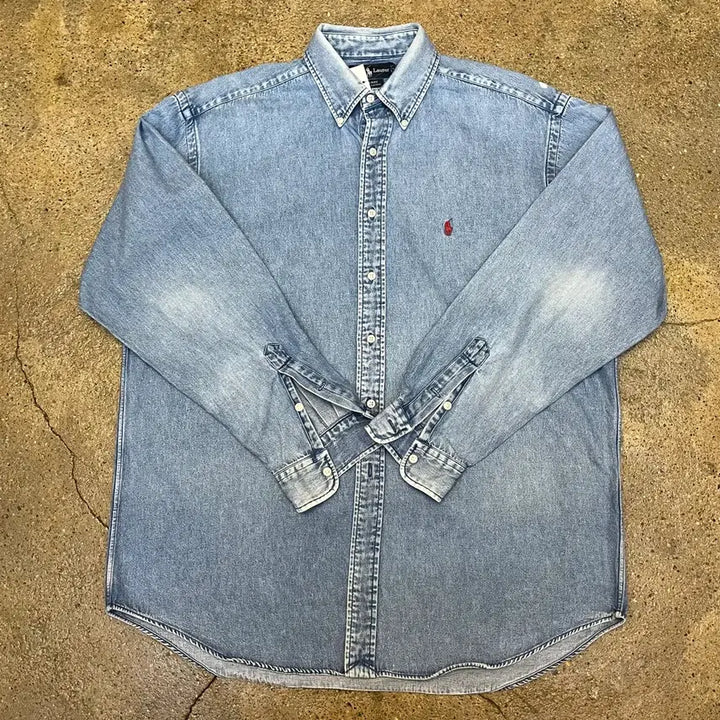 [BUNJANG] Polo Ralph Lauren Denim Shirt / 미국 빈티지 폴로 랄프로렌 데님 셔츠 남방