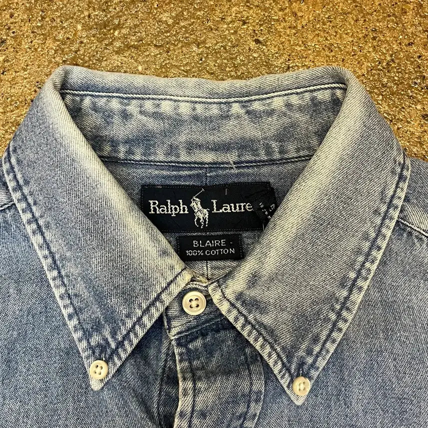 [BUNJANG] Polo Ralph Lauren Denim Shirt / 미국 빈티지 폴로 랄프로렌 데님 셔츠 남방