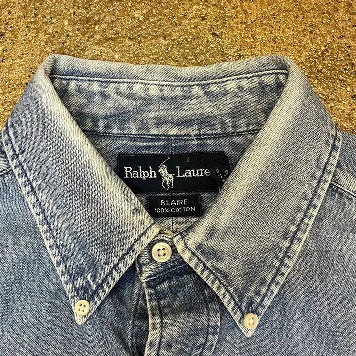[BUNJANG] Polo Ralph Lauren Denim Shirt / 미국 빈티지 폴로 랄프로렌 데님 셔츠 남방
