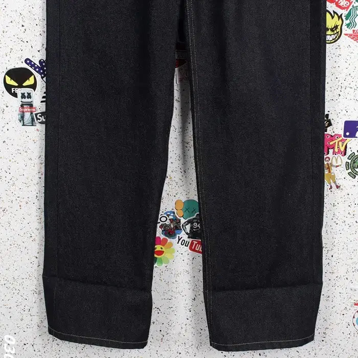 [BUNJANG] Plac Jeans Straight Fit Dark Wash Denim Jeans / 여성25 / 플랙진 진청 스트레이트 청바지NV 14-116