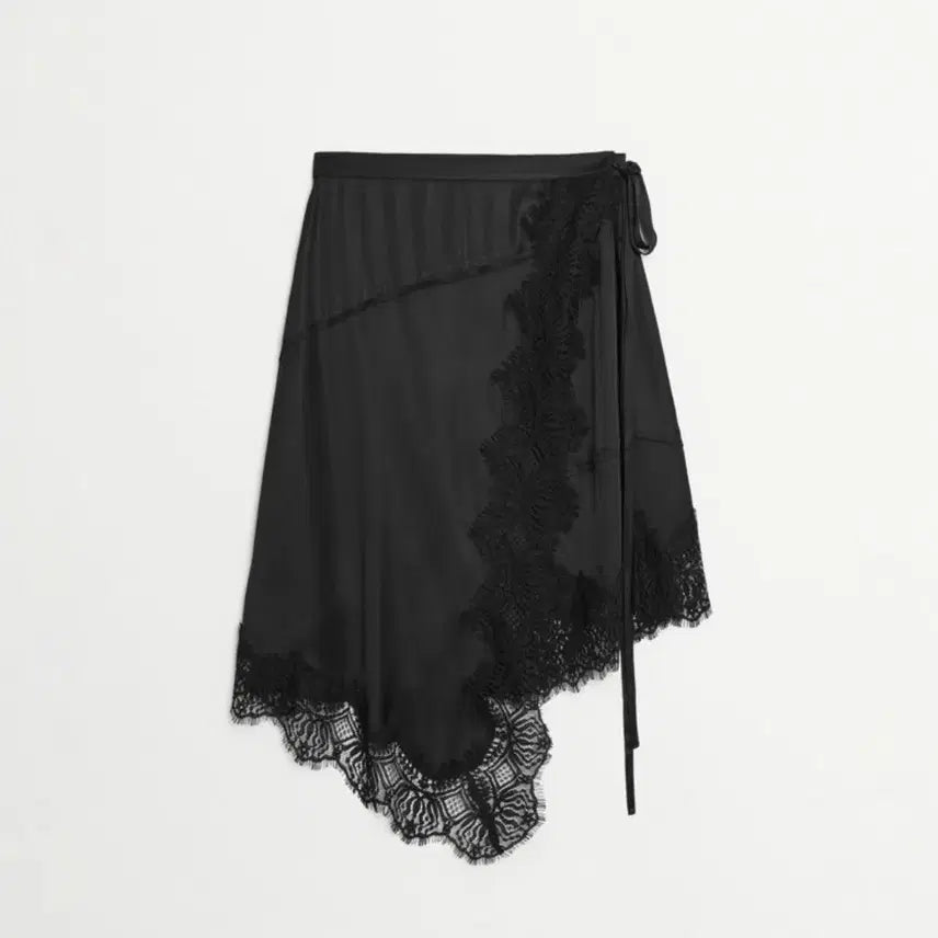 [BUNJANG] Theilma Seville Layered Wrap Skirt - Black / 더일마 Seville Layered Wrap Skirt black