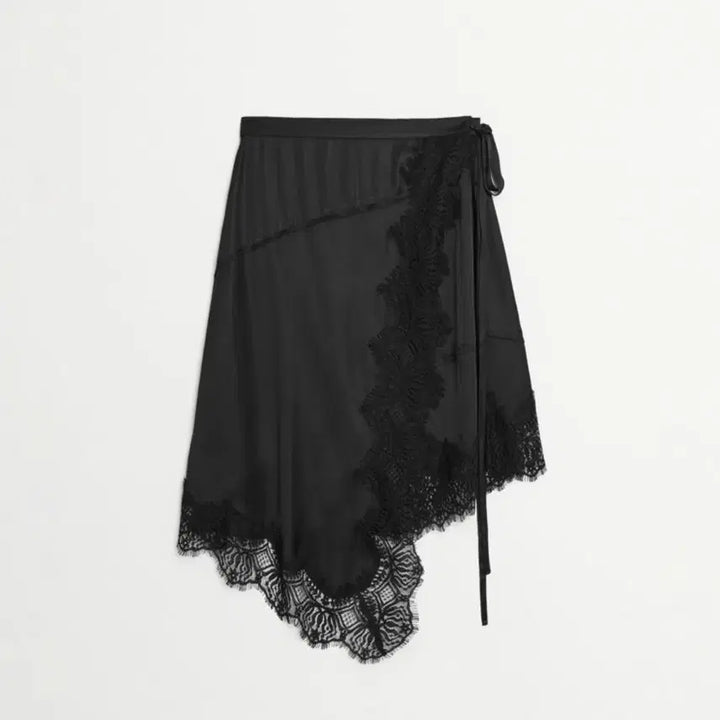 [BUNJANG] Theilma Seville Layered Wrap Skirt - Black / 더일마 Seville Layered Wrap Skirt black