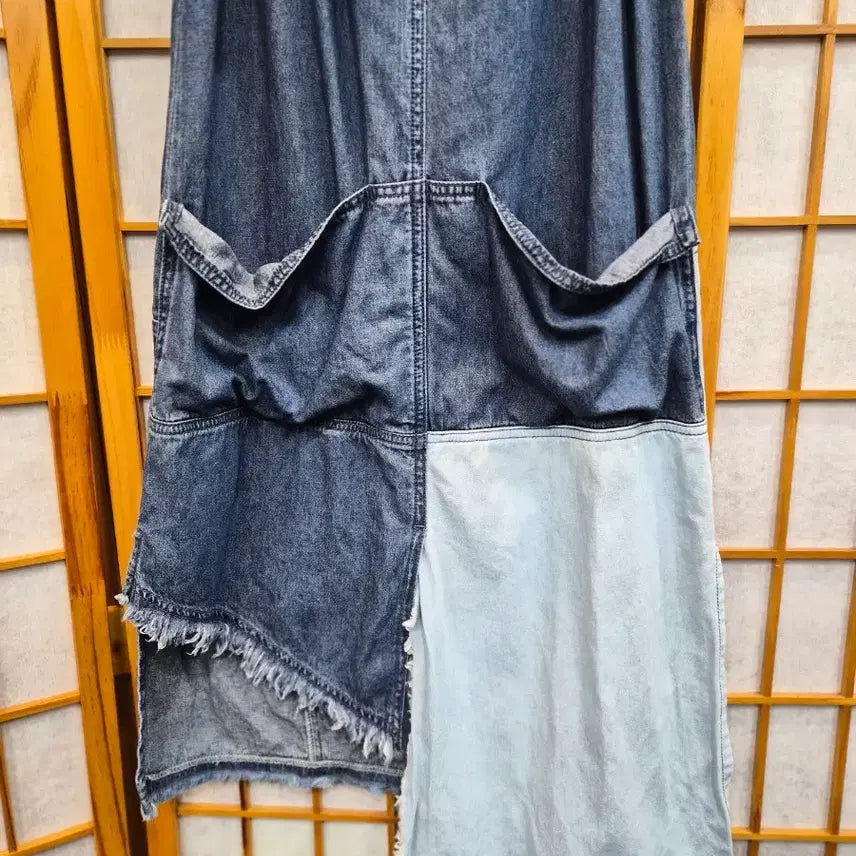 [SOLD OUT] SYP 데님 오프숄더 캉캉 롱 원피스 55