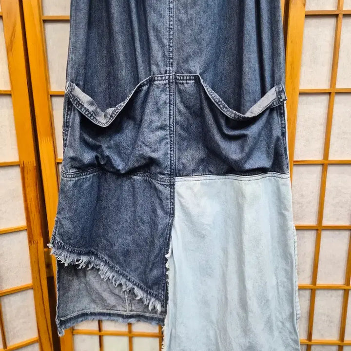 [SOLD OUT] SYP 데님 오프숄더 캉캉 롱 원피스 55