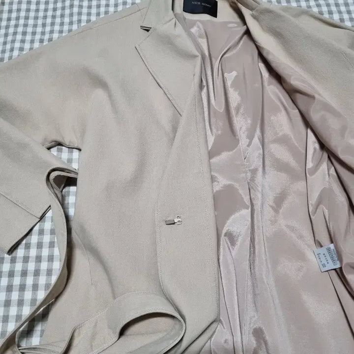 [BUNJANG] Nice Hong Belted Trench Coat Beige / 나이스홍 고급스런  벨티드 트렌치 코트