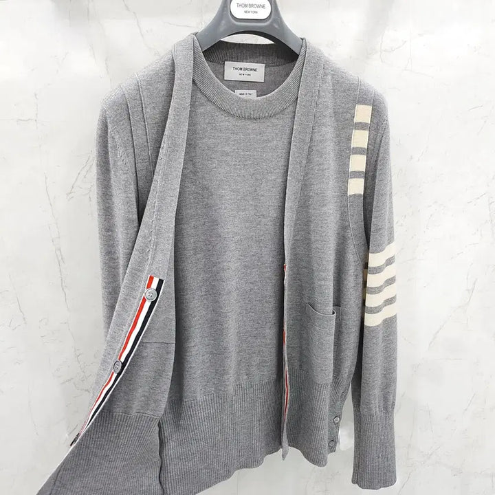 [BUNJANG] Thom Browne Merino Wool Vest Cardigan / 2 / 톰브라운 사선완장 메리노 울 베스트 니트 가디건