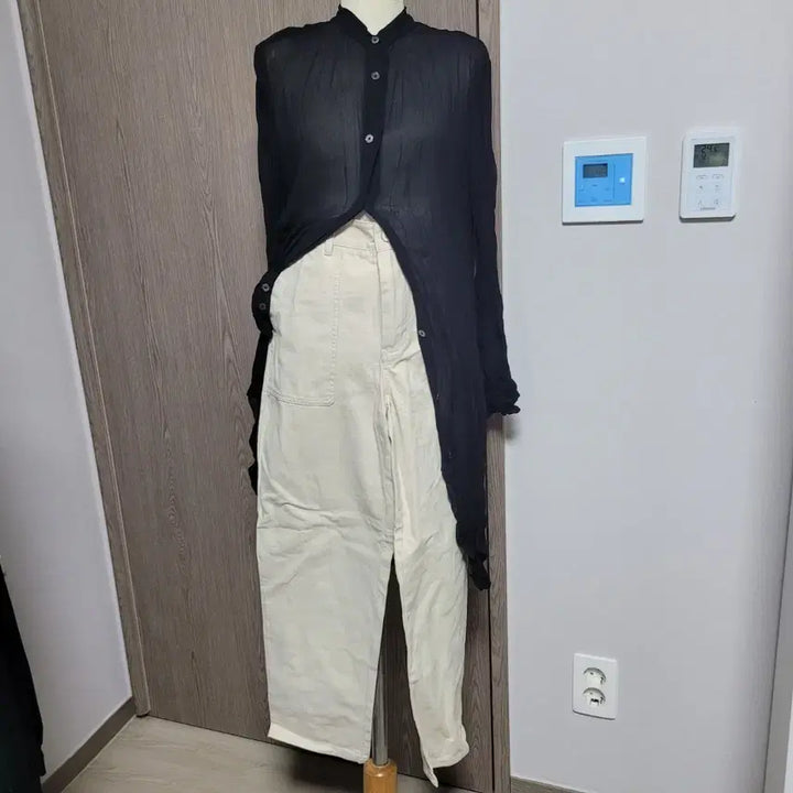 [BUNJANG] Acne Studios Black Long See-Through Shirt / 정품  아크네 매장판 블랙 롱 시스루 셔츠