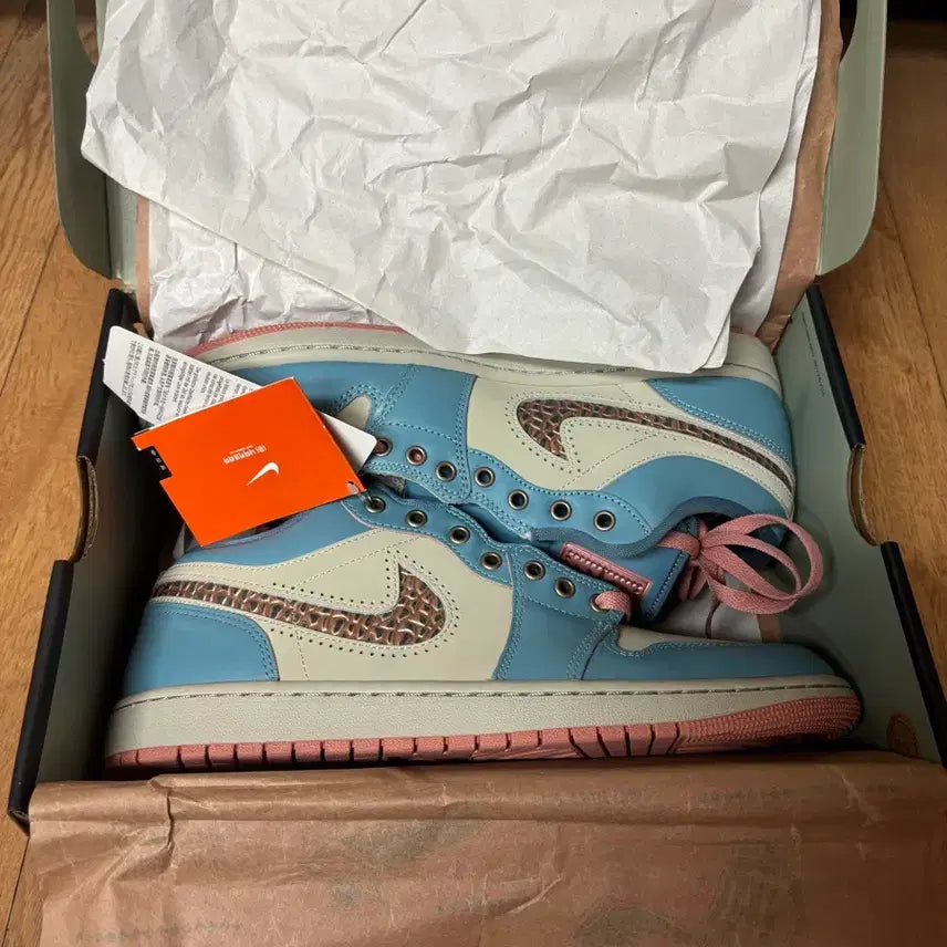 [BUNJANG] Nike Air Jordan 1 Low OG EX Blue Sneakers / 나이키 에어 조던 1 로우 OG EX 블루