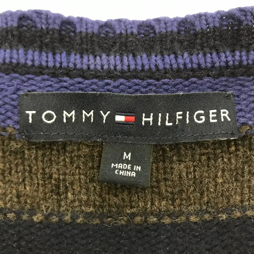 [BUNJANG] Tommy Hilfiger Vintage Striped Knit Sweater / 타미힐피거 빈티지 스트라이프패턴 니트 [M]