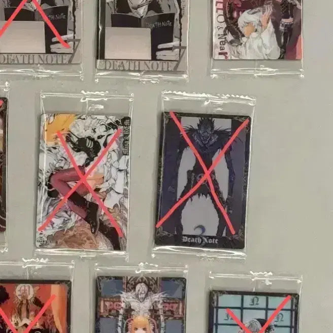 [BUNJANG] Death Note Original Art Wafer Card Set - Light Yagami, Misa, Near, Mello / [미개봉] 데스노트 원화 웨하스 카드 야가미 라이토 미사 니아 멜로