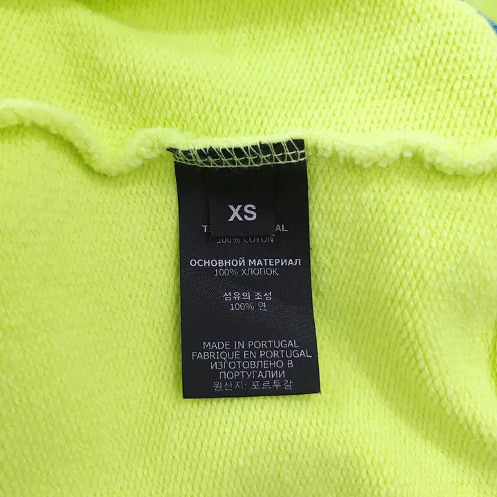 [BUNJANG] VETEMENTS Hello My Name Neon Oversized Hoodie / XS / 베트멍 헬로 마이 네임 네온 오버 후드티