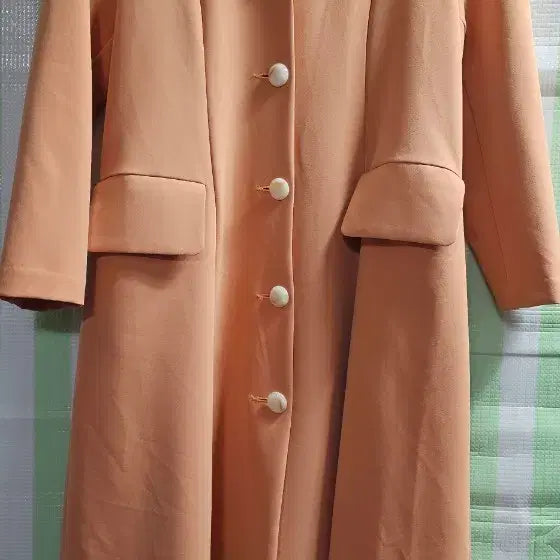 [BUNJANG] ANDMIC Long Coat - Apricot / ANDMIC 앤드믹 롱 코트 살구색