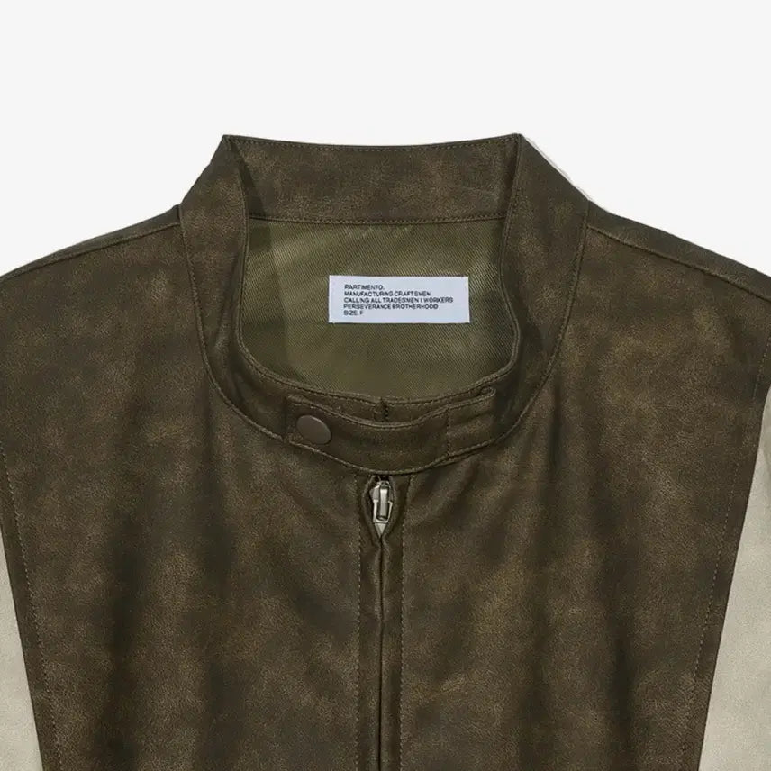 [BUNJANG] Partimento Vegan Leather Jacket / 파르티멘토 비건 레더