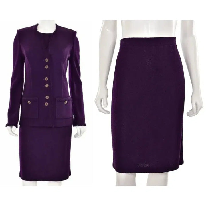 [BUNJANG] St. John Santana Knit Banding Skirt / ST.JOHN 센존컬렉션 클래식 시그니처 퍼플 산타나니트 밴딩 스커트 6