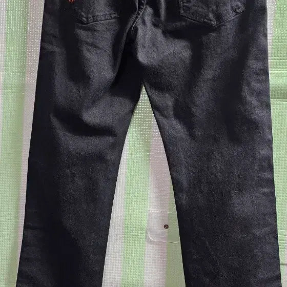 [BUNJANG] Armani Exchange Black Side-lined Denim Pants / 아르마니 익스체인지 블랙 사이드라인 데님
