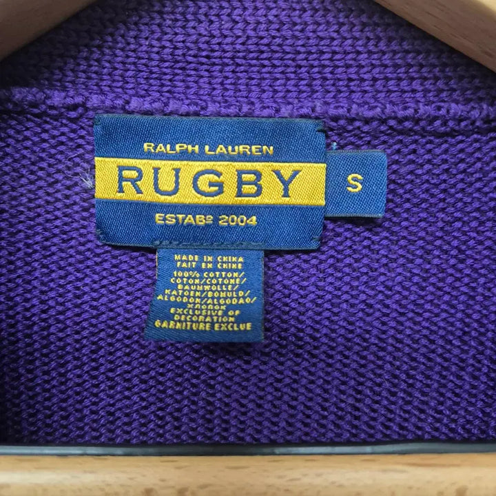 [BUNJANG] Ralph Lauren Rugby Purple Cardigan / 랄프로렌 럭비 퍼플 가디건