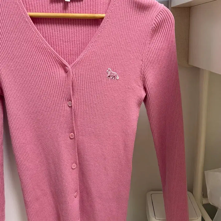 [BUNJANG] Maison Kitsune Pink Cardigan (Size S) / 메종키츠네 정품 핑크 가디건 사이즈 S